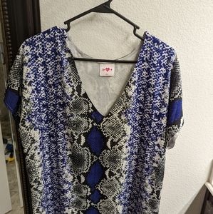 Buddy Love Purple Snakeskin Dress